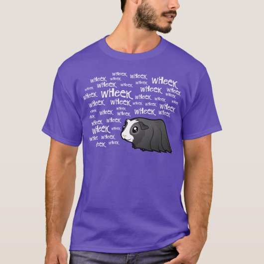 漫画のモルモット(長い毛) Tシャツ (正面)