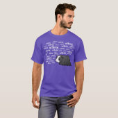漫画のモルモット(長い毛) Tシャツ (正面フル)