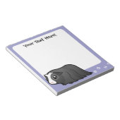 漫画のモルモット(長い髪) ノートパッド (アングル)