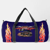 漫画のモンスタートラックの大きな車輪 ダッフルバッグ (裏面)