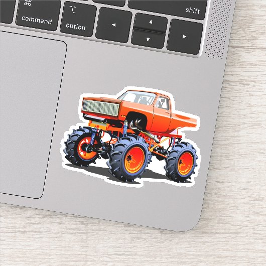 漫画のモンスタートラック シール (詳細)