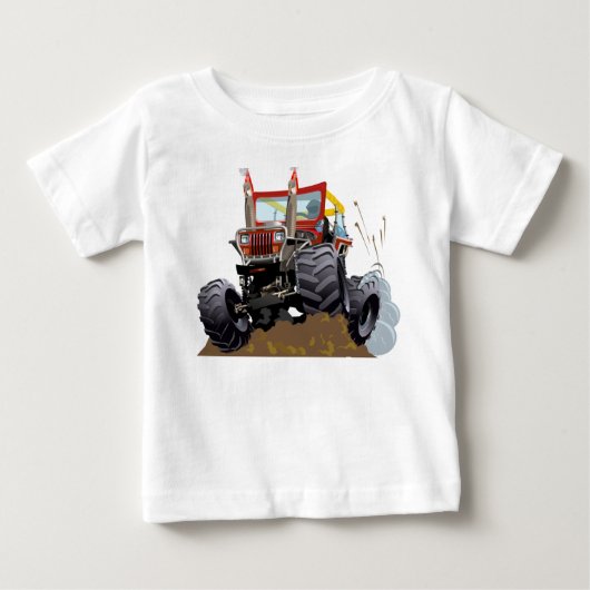 漫画のモンスタートラック ベビーTシャツ (正面)