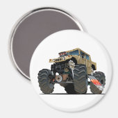 漫画のモンスタートラック マグネット (正面/裏面)