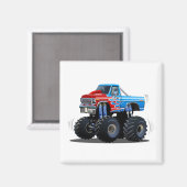 漫画のモンスタートラック マグネット (正面/裏面)