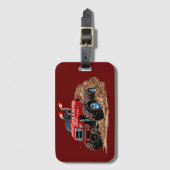 漫画のモンスタートラック ラゲッジタグ (正面縦)