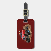 漫画のモンスタートラック ラゲッジタグ (正面縦)