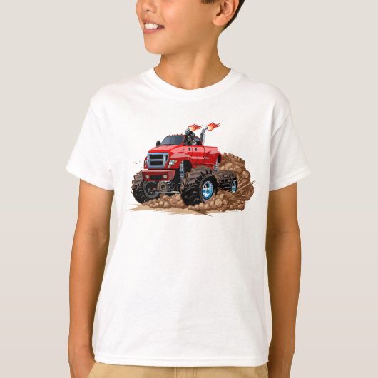 漫画のモンスタートラック Tシャツ (正面)