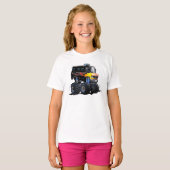 漫画のモンスタートラック Tシャツ (正面フル)