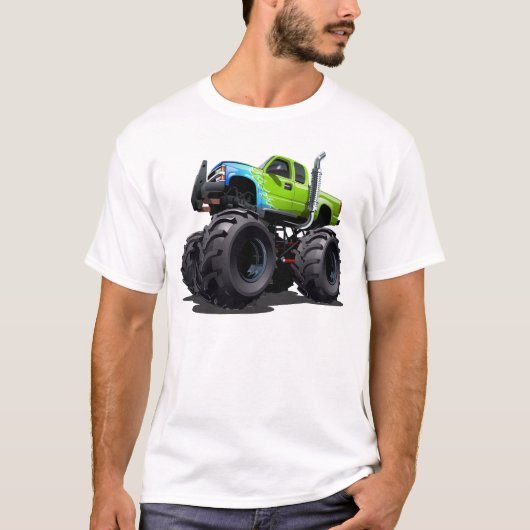 漫画のモンスタートラック Tシャツ (正面)