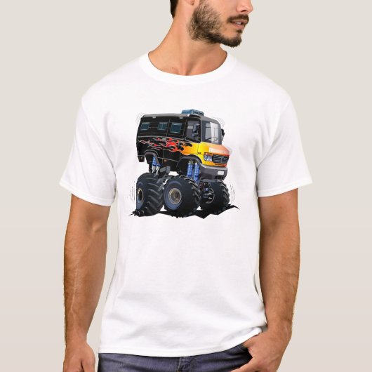 漫画のモンスタートラック Tシャツ (正面)