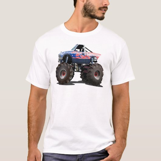 漫画のモンスタートラック Tシャツ (正面)