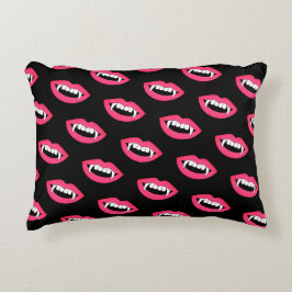 漫画のモンスターヴァンパイアの唇の鋭い歯の牙 アクセントクッション