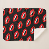 漫画のモンスターヴァンパイアの唇の鋭い歯の牙 シェルパブランケット (正面(横))