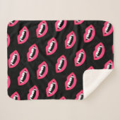 漫画のモンスターヴァンパイアの唇の鋭い歯の牙 シェルパブランケット (正面(横))