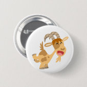 漫画のヤギのButonのかわいく幸せなバッジ 缶バッジ (正面&裏面)