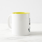 漫画のユキヒョウおよびカブスのマグ ツートーンマグカップ (正面左)