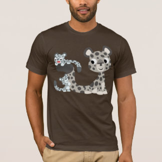 漫画のユキヒョウおよびカブスのTシャツ Tシャツ
