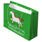 漫画のユニコーンの孫娘のメリークリスマス ラージペーパーバッグ (正面アングル)