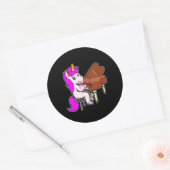 漫画のユニコーン遊のピアノ ラウンドシール (封筒)