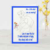 漫画のユーモアハッピーバースデー カード (黄色い花)