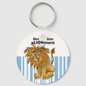 漫画のライオンがALIONmentキーチェーンに入る キーホルダー (裏面)