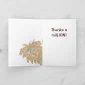漫画のライオンのグリーティングカード サンキューカード (内部)