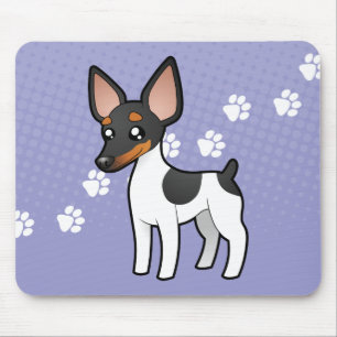 漫画のラットテリア/おもちゃのフォックステリア犬 マウスパッド