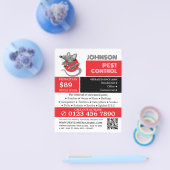 漫画のラットロゴ – 害虫駆除広告の チラシ (シングル)