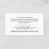 漫画のラットロゴ – 害虫駆除 名刺 (裏面)