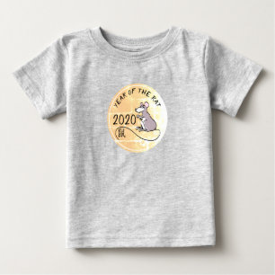漫画のラッ中国のト新年2020ベビーティー ベビーTシャツ