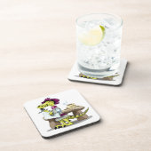 漫画のラプターの詩人の考えイラストレーション。 コースター (右側)