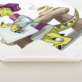 漫画のラプターの詩人の考えイラストレーション。 シェルパブランケット (3/4)