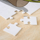 漫画のラプターの詩人の考えイラストレーション。 ジグソーパズル (側面)