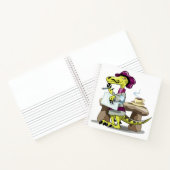 漫画のラプターの詩人の考えイラストレーション。 ノートブック (内部)