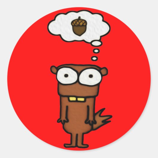 漫画のリス ラウンドシール (正面)