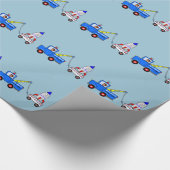 漫画のレッカー車および運転者 ラッピングペーパー (角)