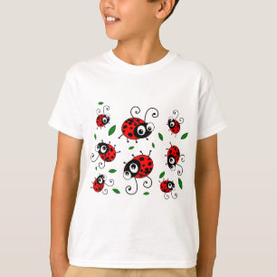 漫画のレディバグのパターン Tシャツ