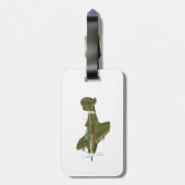 漫画のレトロな戦闘機 ラゲッジタグ (裏面縦)