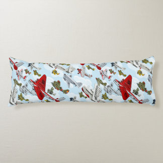 漫画のレトロな飛行機の模様の織物のダベットカバー ボディピロー