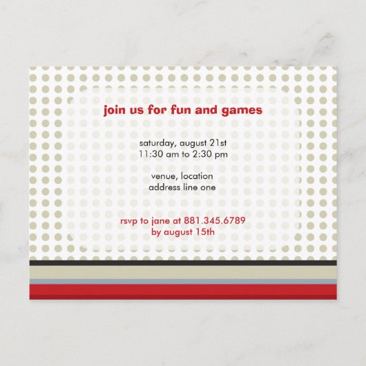 漫画のレトロロボットかわいい子供たち男の子バースデーパーティー インビテーションポストカード (裏面)