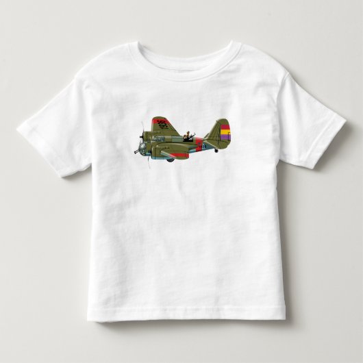 漫画のレトロ爆撃機 トドラーTシャツ (正面)