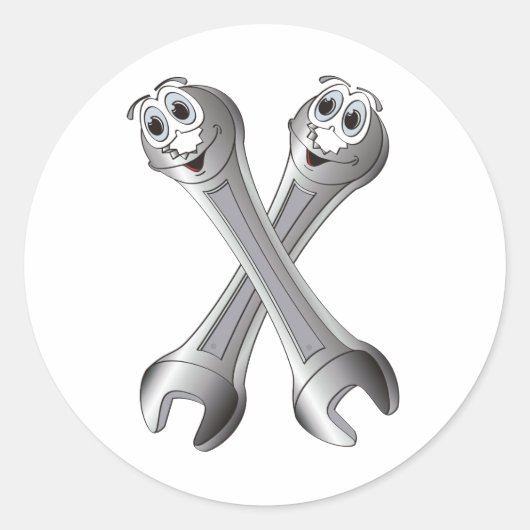 漫画のレンチ ラウンドシール (正面)