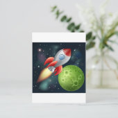 漫画のロケット宇宙 ポストカード (スタンド正面)