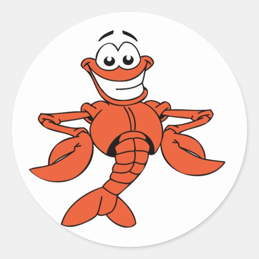 漫画のロブスターシール ラウンドシール (正面)