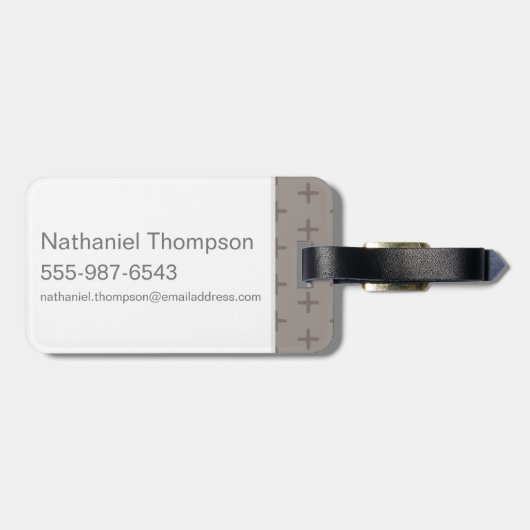 漫画のロン・ヴァースリーとピグウィドジョン ラゲッジタグ (裏面横)