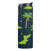 漫画のワニ：アリゲーターパームパターン。 タンブラー (回転左)