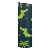 漫画のワニ：アリゲーターパームパターン。 タンブラー (回転右)