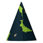 漫画のワニ:アリゲーターパームパターン。 パーティーハット (裏面)