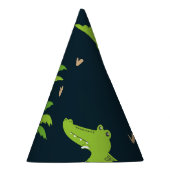 漫画のワニ:アリゲーターパームパターン。 パーティーハット (右)