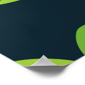 漫画のワニ：アリゲーターパームパターン。 ポスター (角)